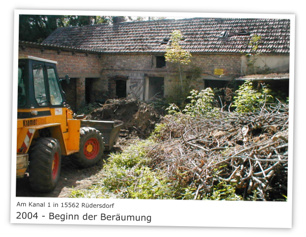 Am Kanal 1 in 15562 Rdersdorf Bild 2  - Beginn der  Berumung