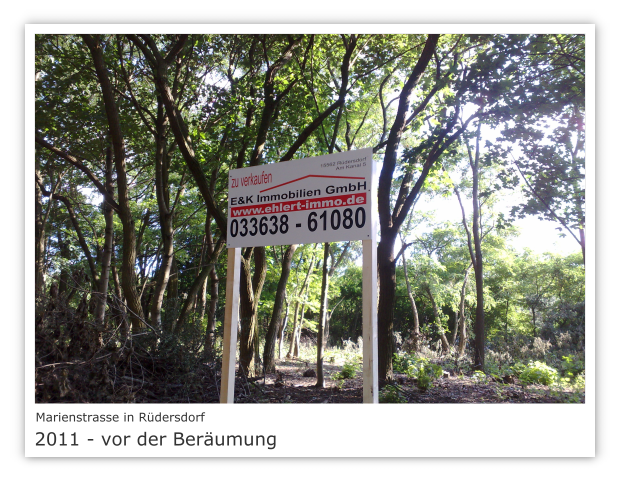 Marienstrasse in 15562 Rdersdorf 2011 - vor der Berumung